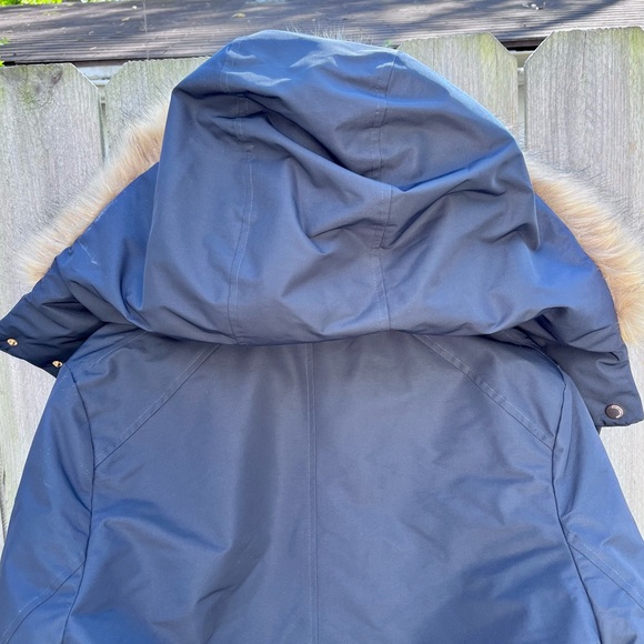 *Marc New York | Navy Faux Fur Trimmed Parka with Detachable Hood Size XL - Picture 9 of 12